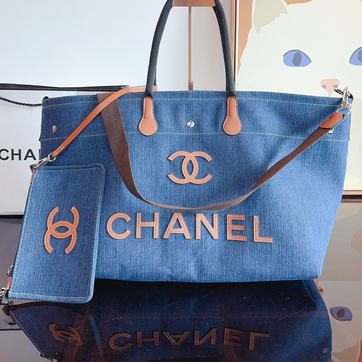 Large Deauville Shopping Tote Bag