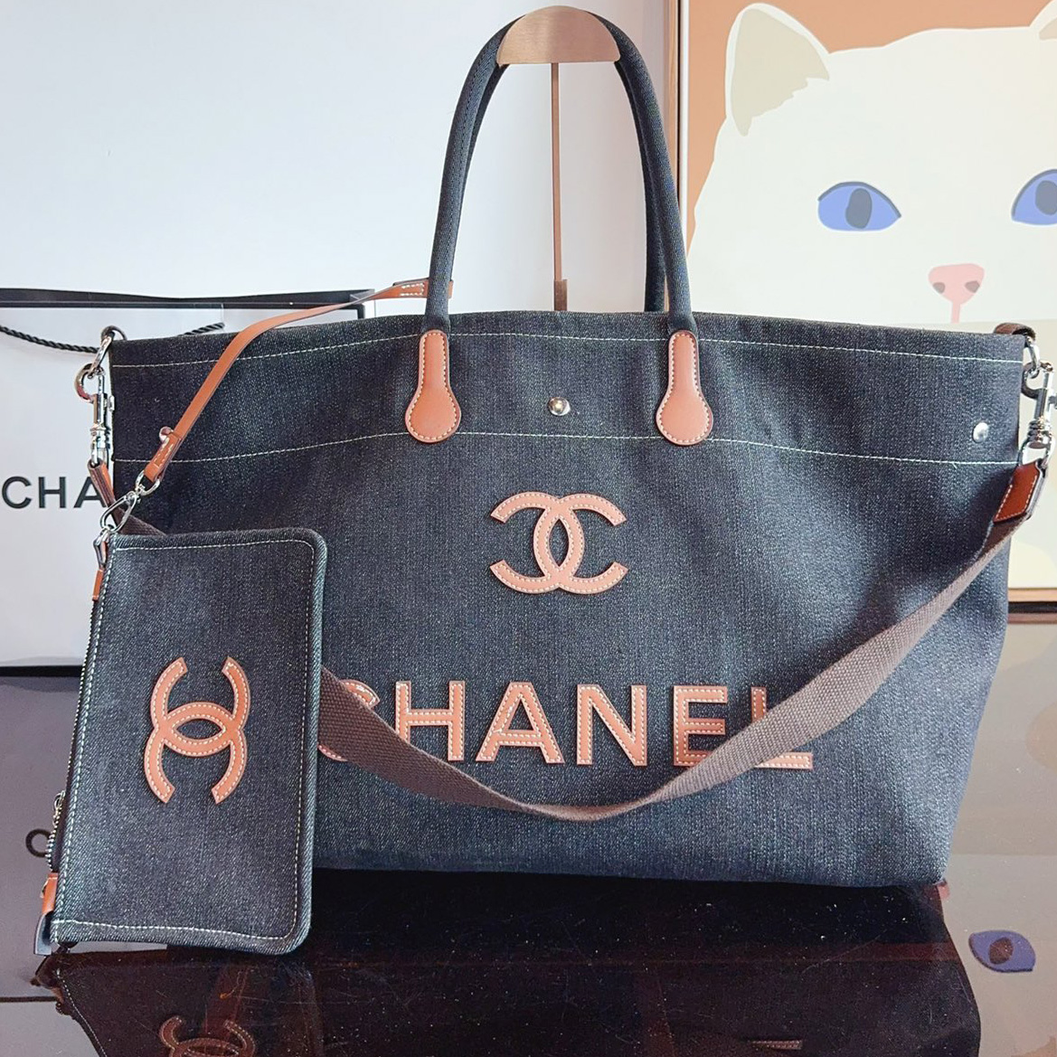 Large Deauville Shopping Tote Bag