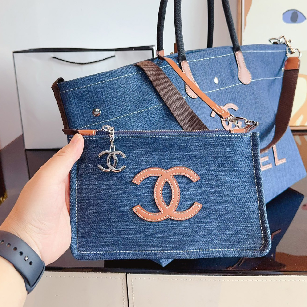 Large Deauville Shopping Tote Bag