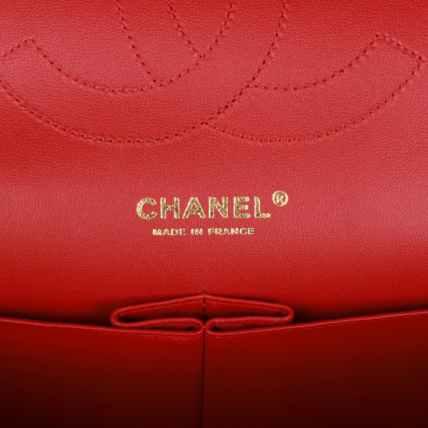 Jumbo Classic Double Flap Bag Red Caviar Light Gold Hardware