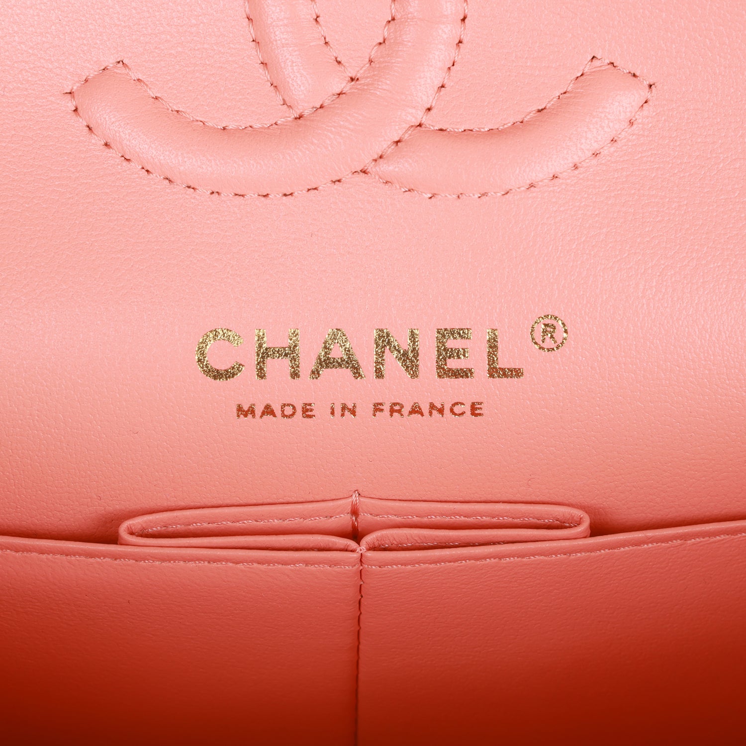 Small Classic Double Flap Pink Lambskin Light Gold Hardware