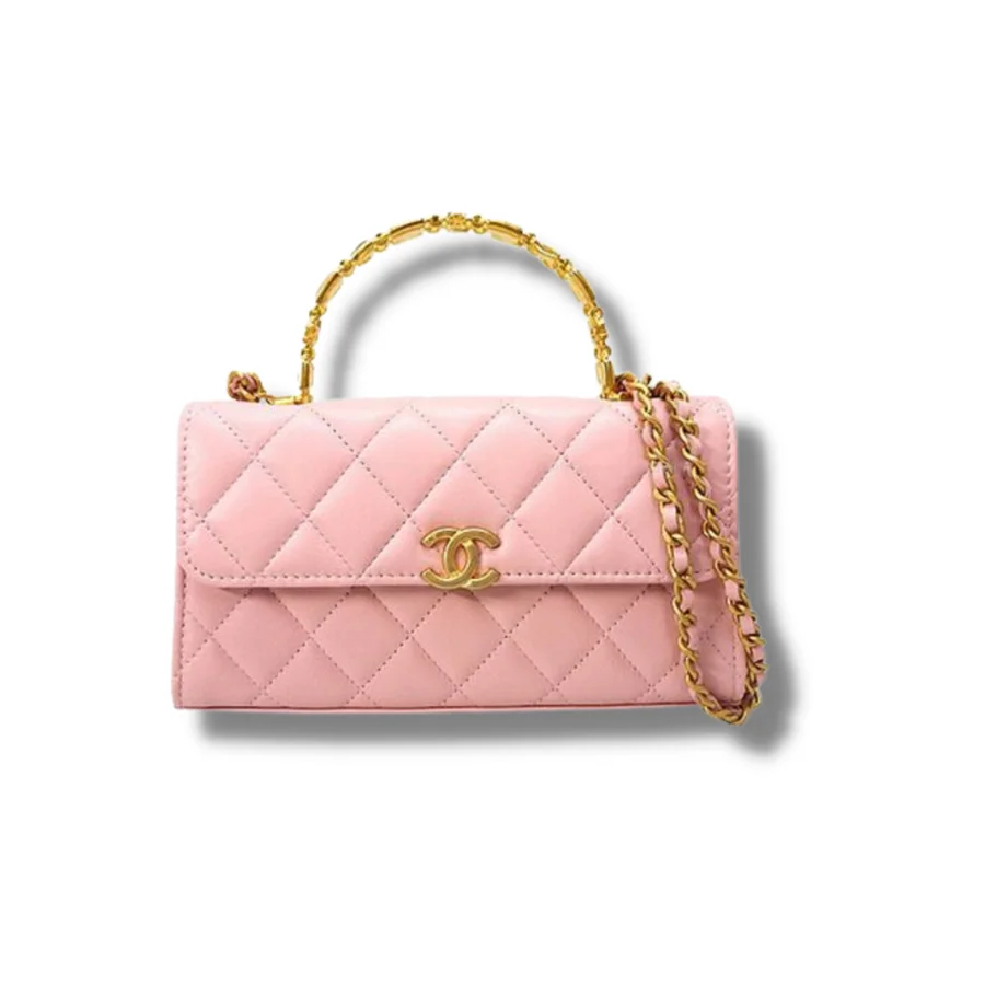 Chanel Shoulder Bag Pink With Matelasse Coco Mark Handle For Women 18 cm / 7 inches - H063060