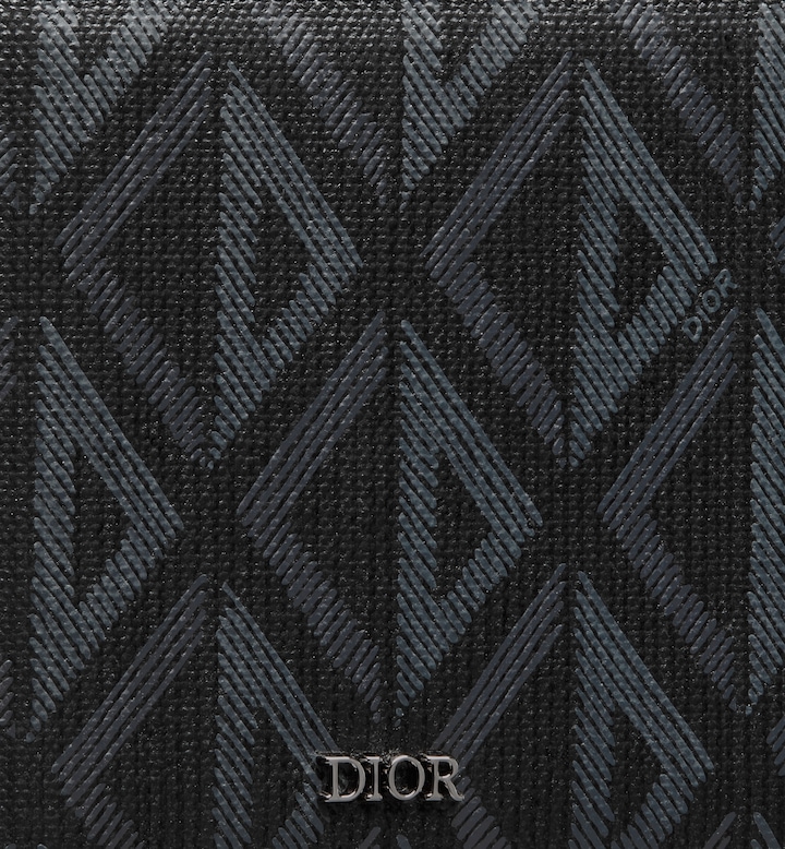 Bifold Wallet Black CD Diamond Canvas