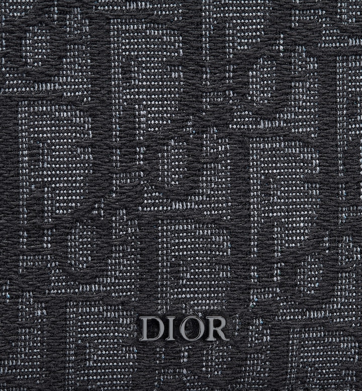 Wallet Black Oblique Jacquard