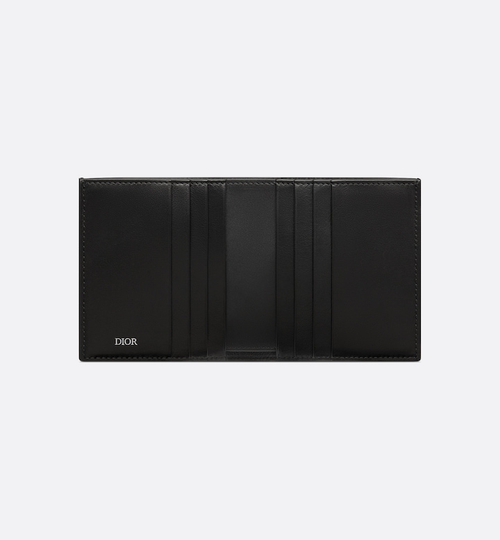 Vertical Bifold Wallet Black CD Diamond Canvas