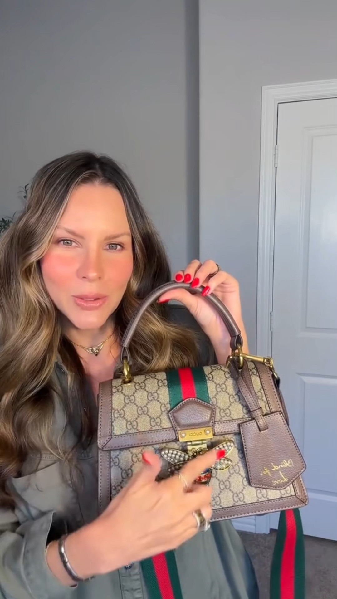 Gucci Queen Margaret Bee Top Handle Bag