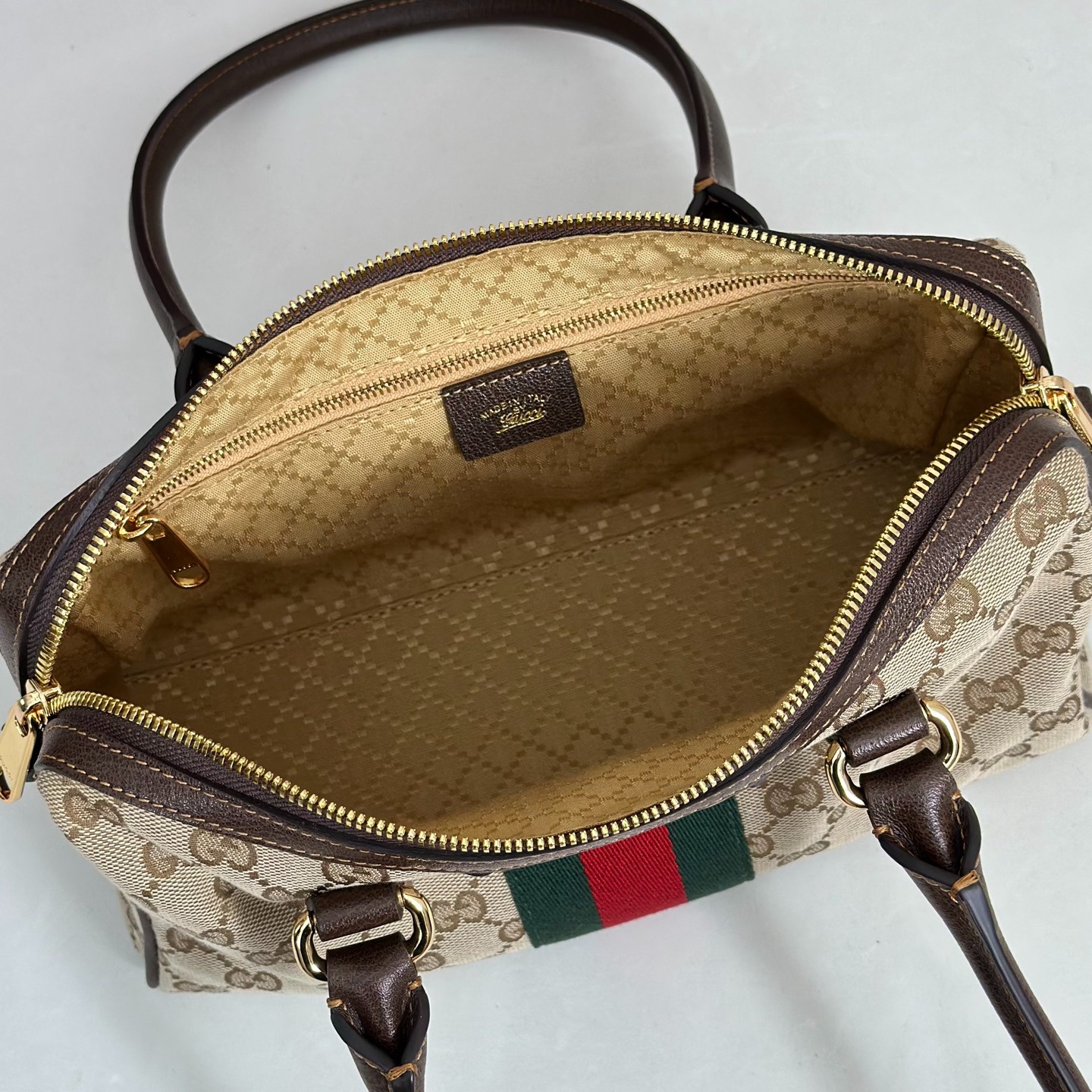 Gucci GG canvas Borsetto boston bag - Beige
