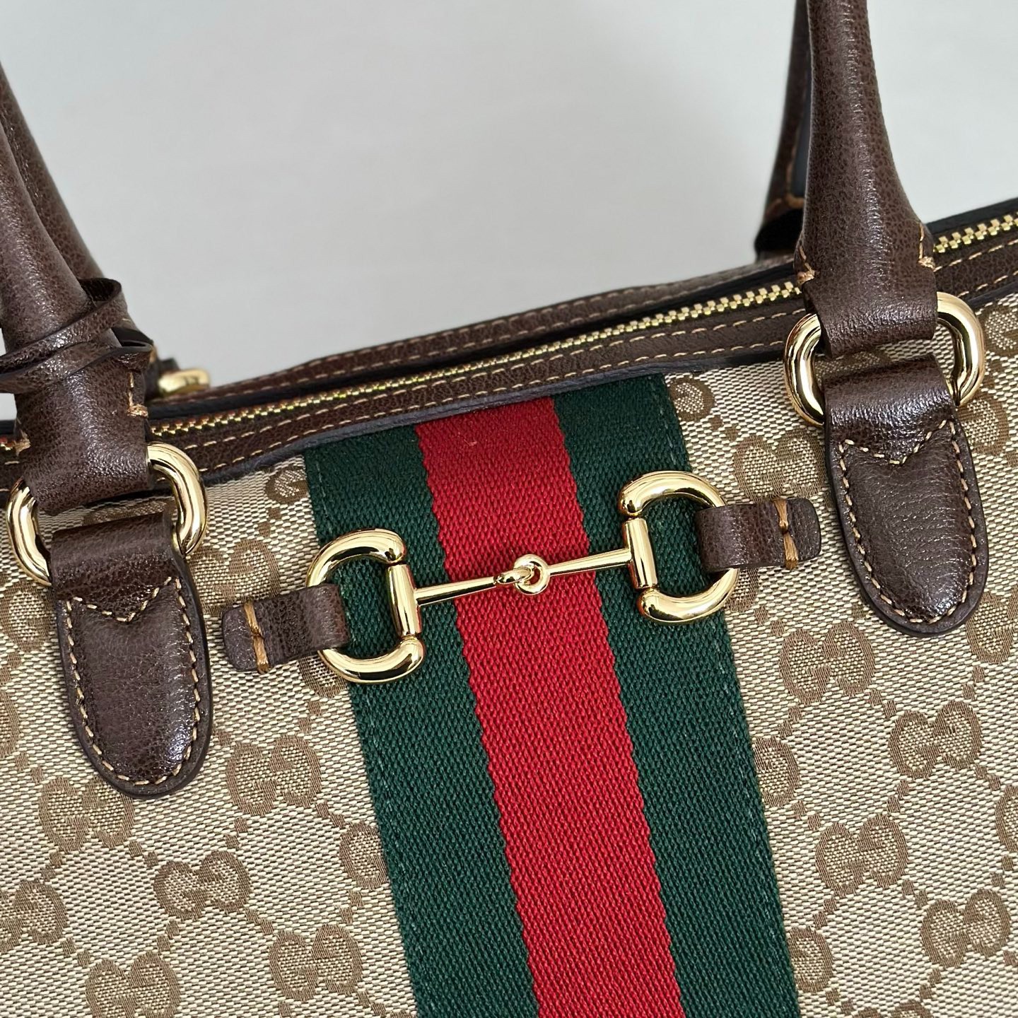 Gucci GG canvas Borsetto boston bag - Beige
