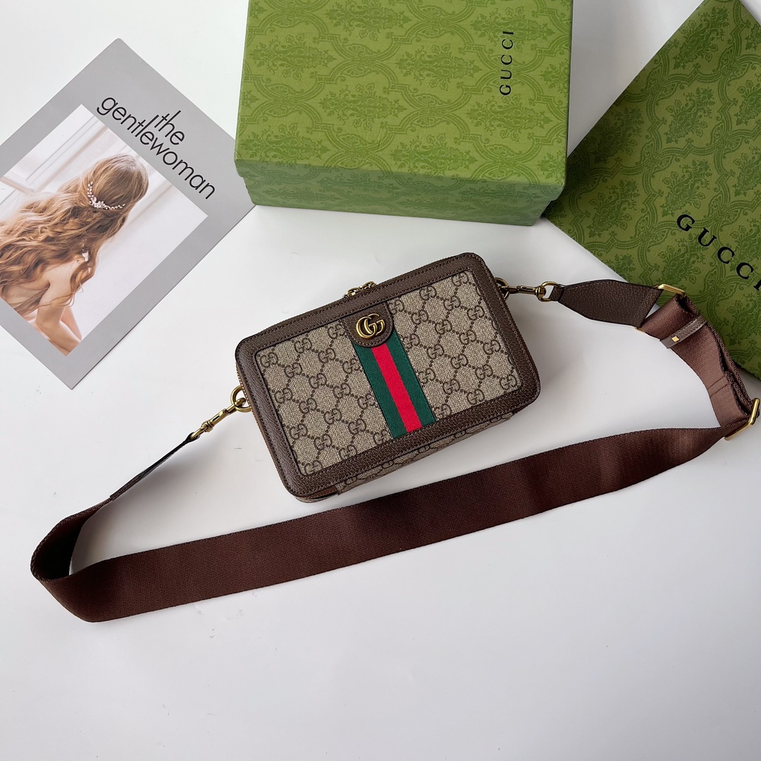 Gucci Ophidia Crossbody Brown leathe Bag