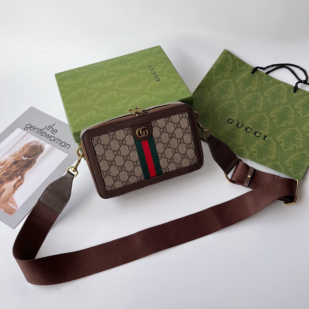 Gucci Ophidia Crossbody Brown leathe Bag
