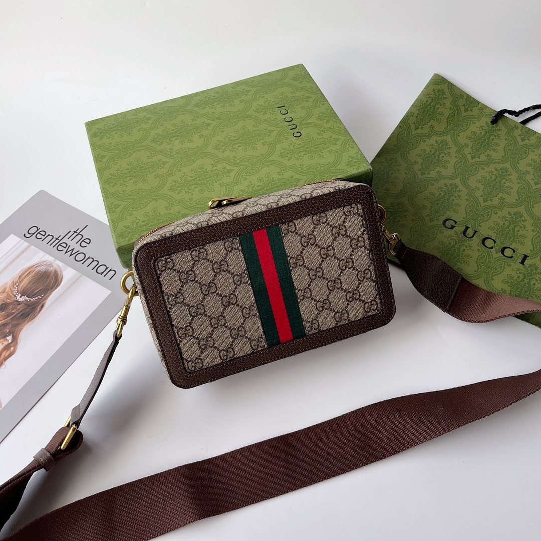 Gucci Ophidia Crossbody Brown leathe Bag