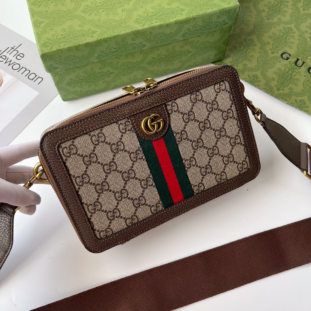 Gucci Ophidia Crossbody Brown leathe Bag
