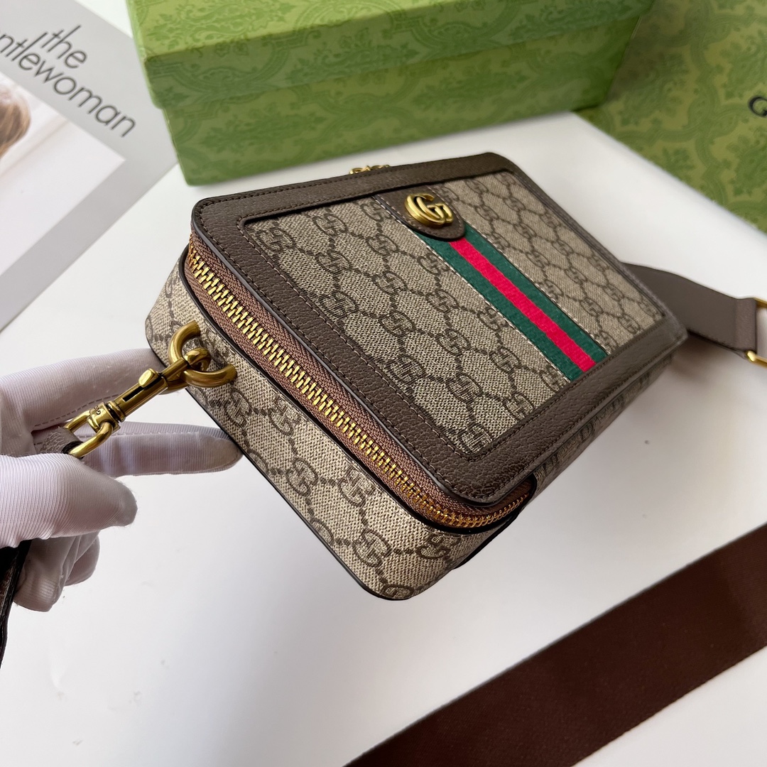 Gucci Ophidia Crossbody Brown leathe Bag