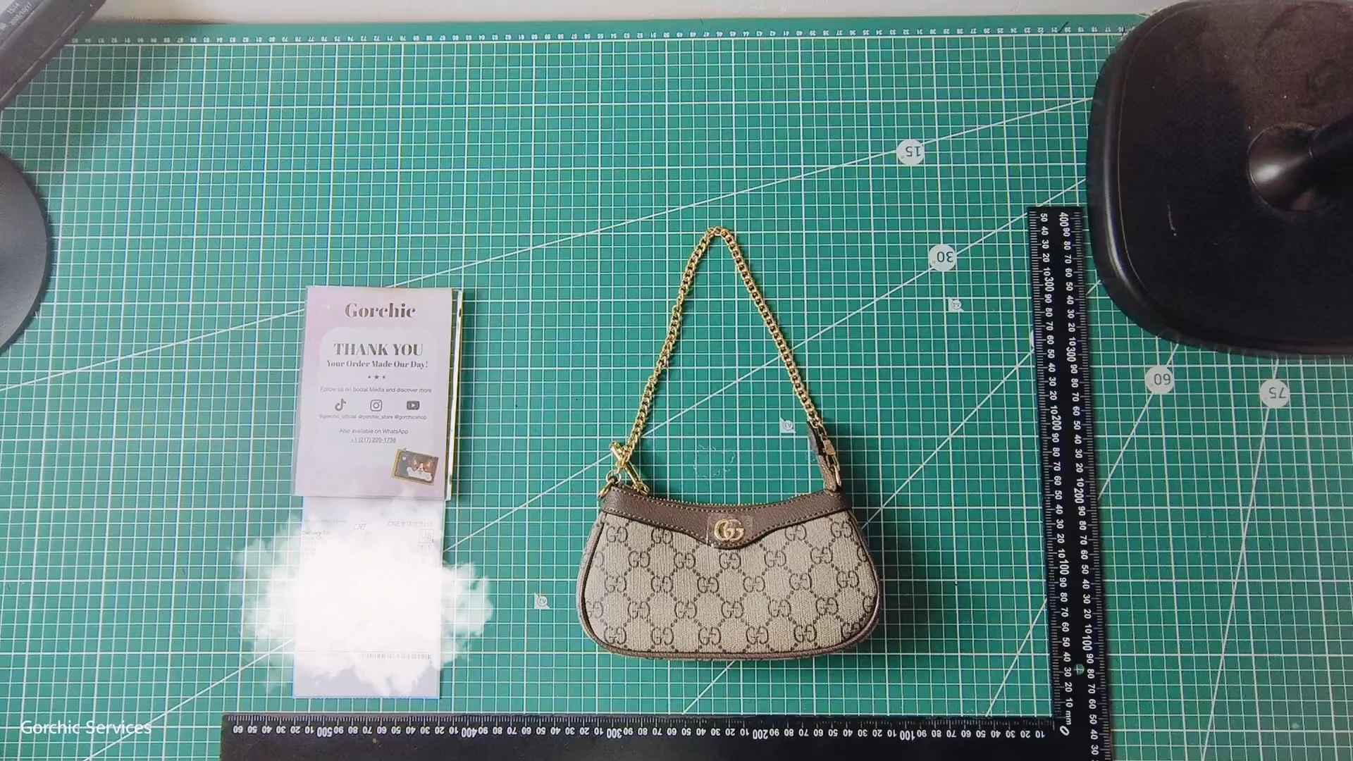 Gucci Ophidia Mini Collection Handbag - Beige And Dark Brown Bag