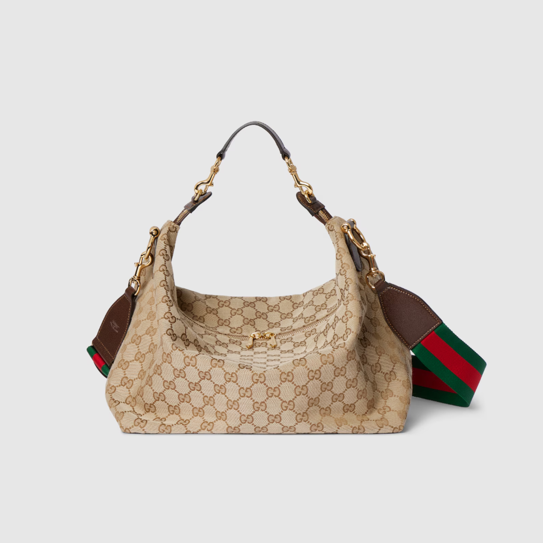 Gucci Brera crossbody bag Sand and dark brown GG canvas - Bag