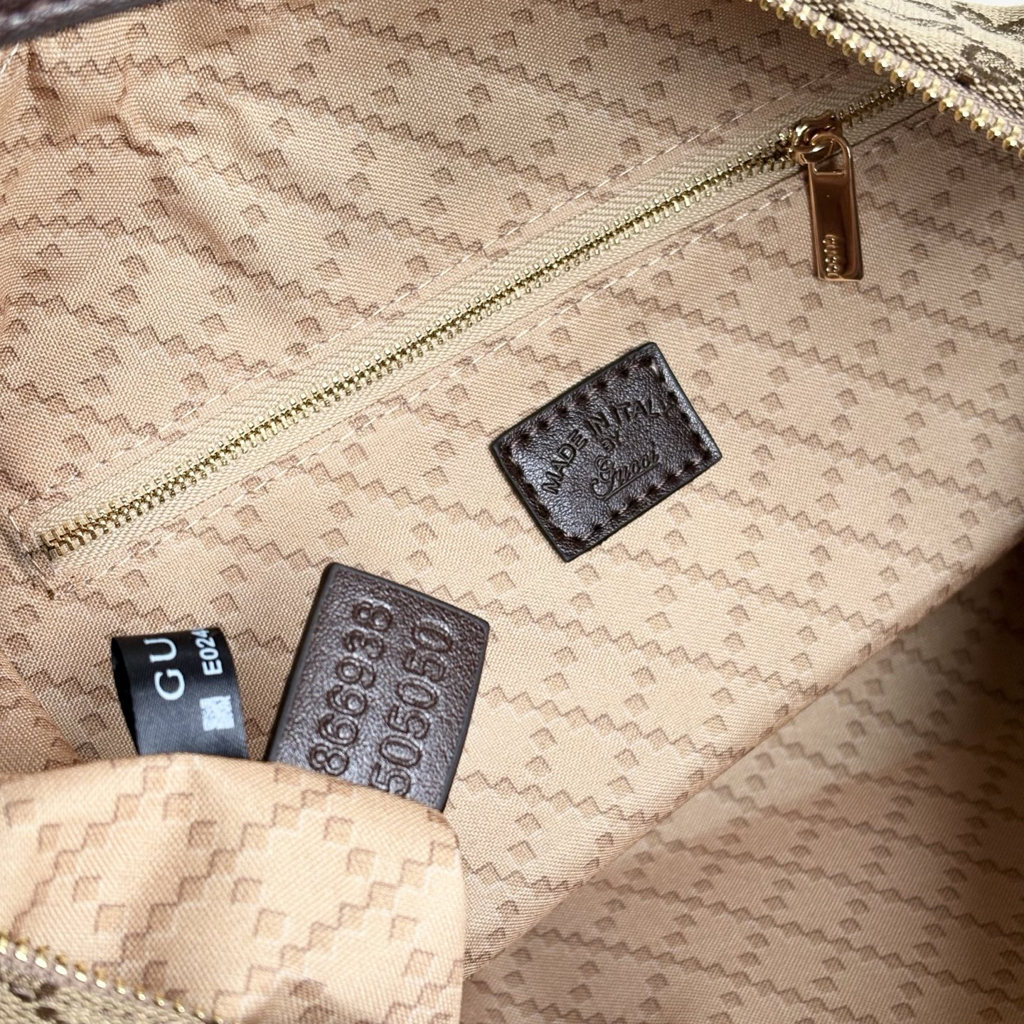 Gucci Brera crossbody bag Sand and dark brown GG canvas - Bag