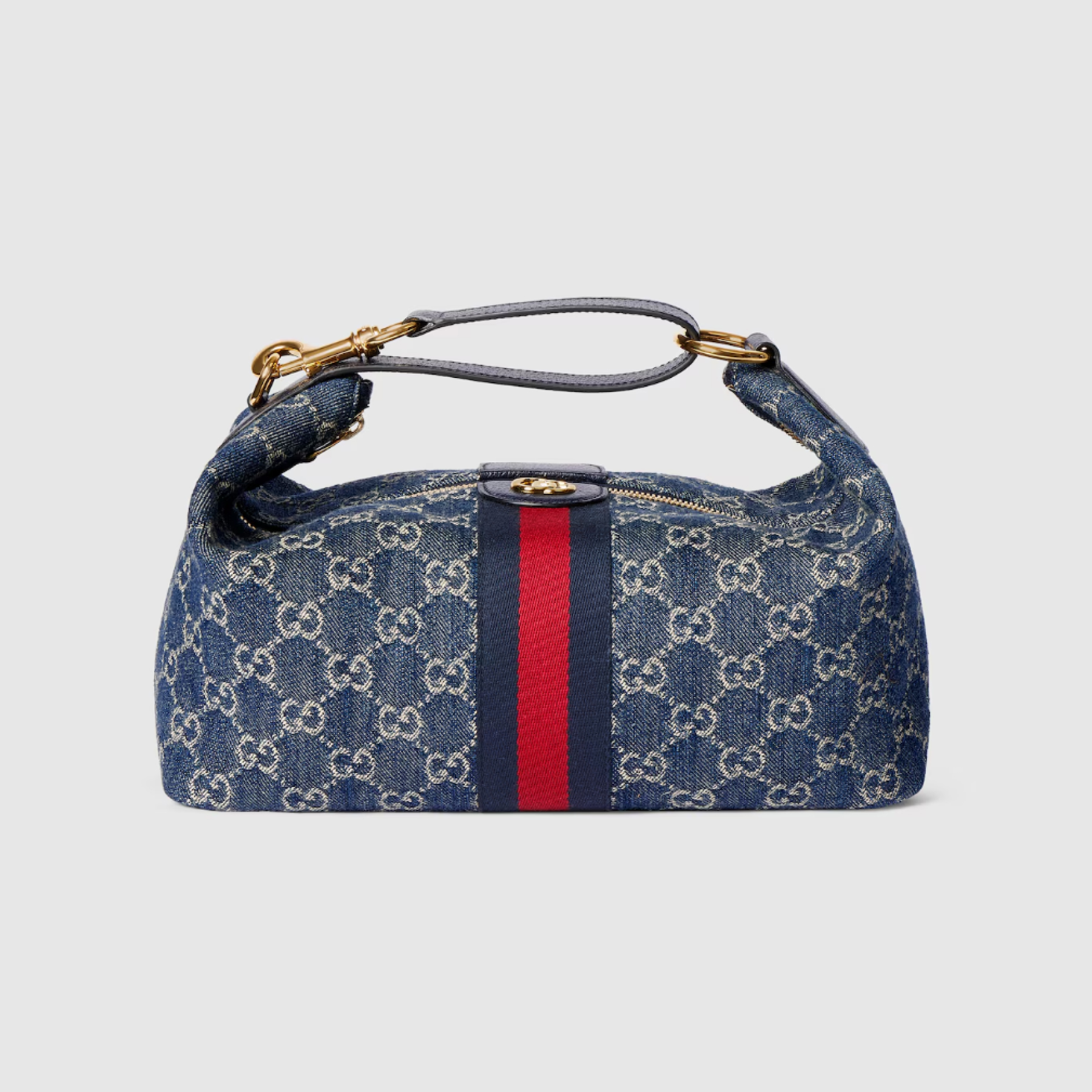 Gucci Vanity Top Handle Blue and white GG denim - Bag