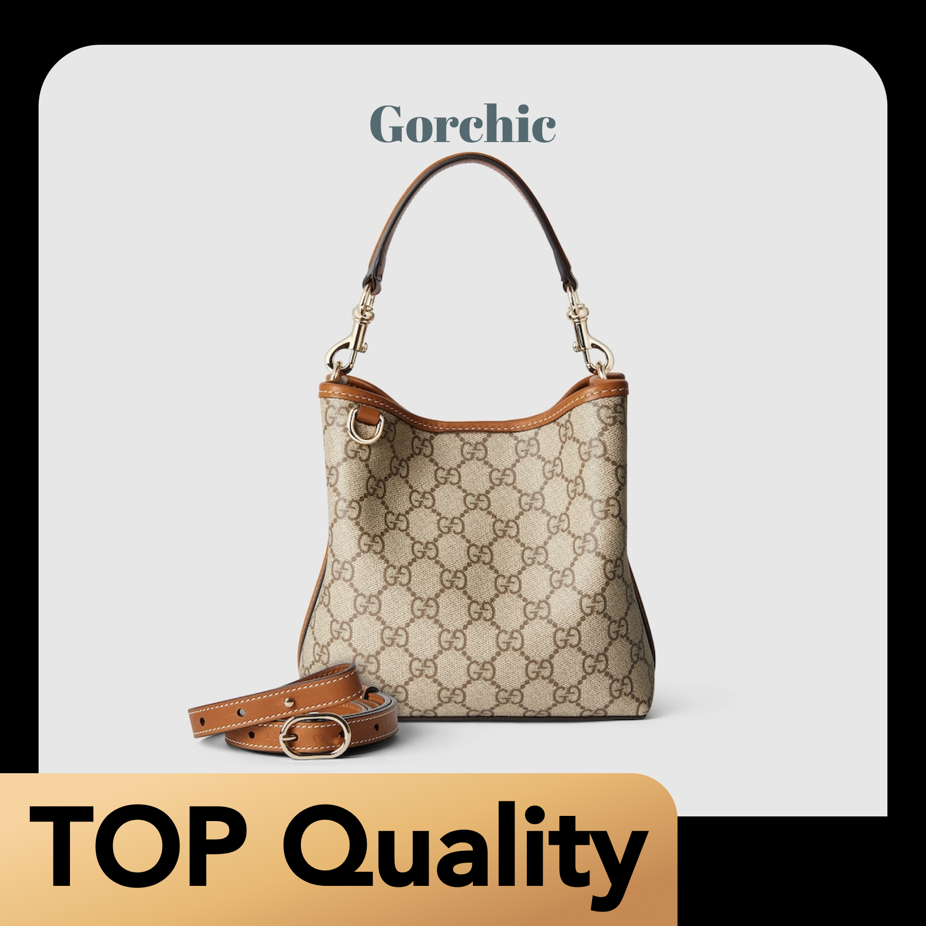 [TOP]Gucci GG Emblem bucket bag - Small