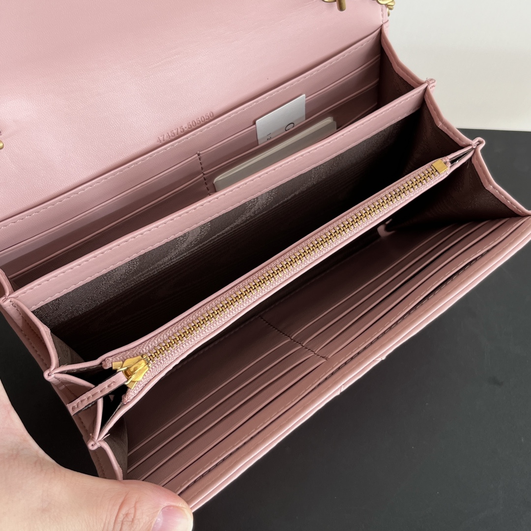 Gucci Marmont Chain Wallet - Pink Gold Wallet