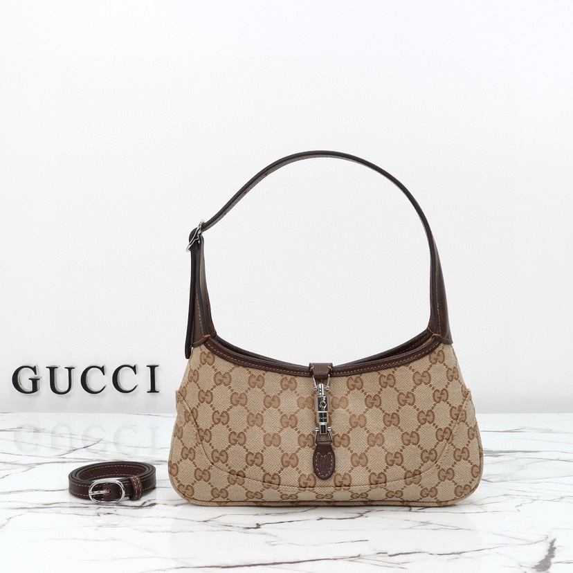 Gucci Jackie Slim small shoulder bag Brown GG canvas - Bag