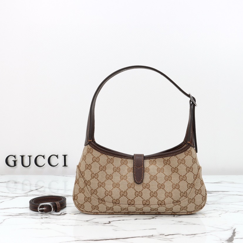 Gucci Jackie Slim small shoulder bag Brown GG canvas - Bag