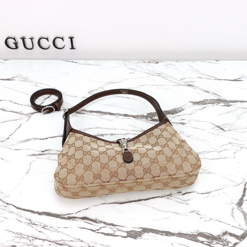 Gucci Jackie Slim small shoulder bag Brown GG canvas - Bag