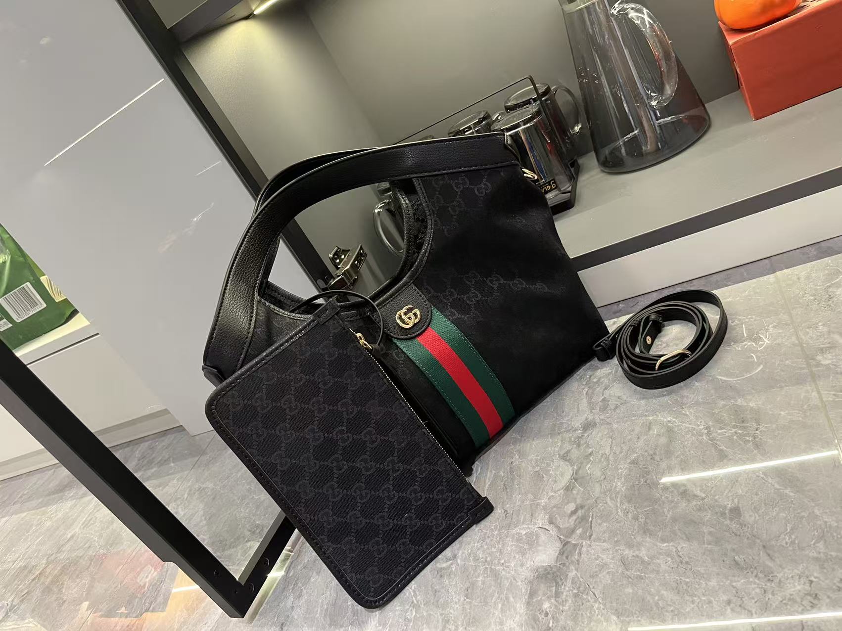 Gucci Giglio Small tote bag Dark black - Bag