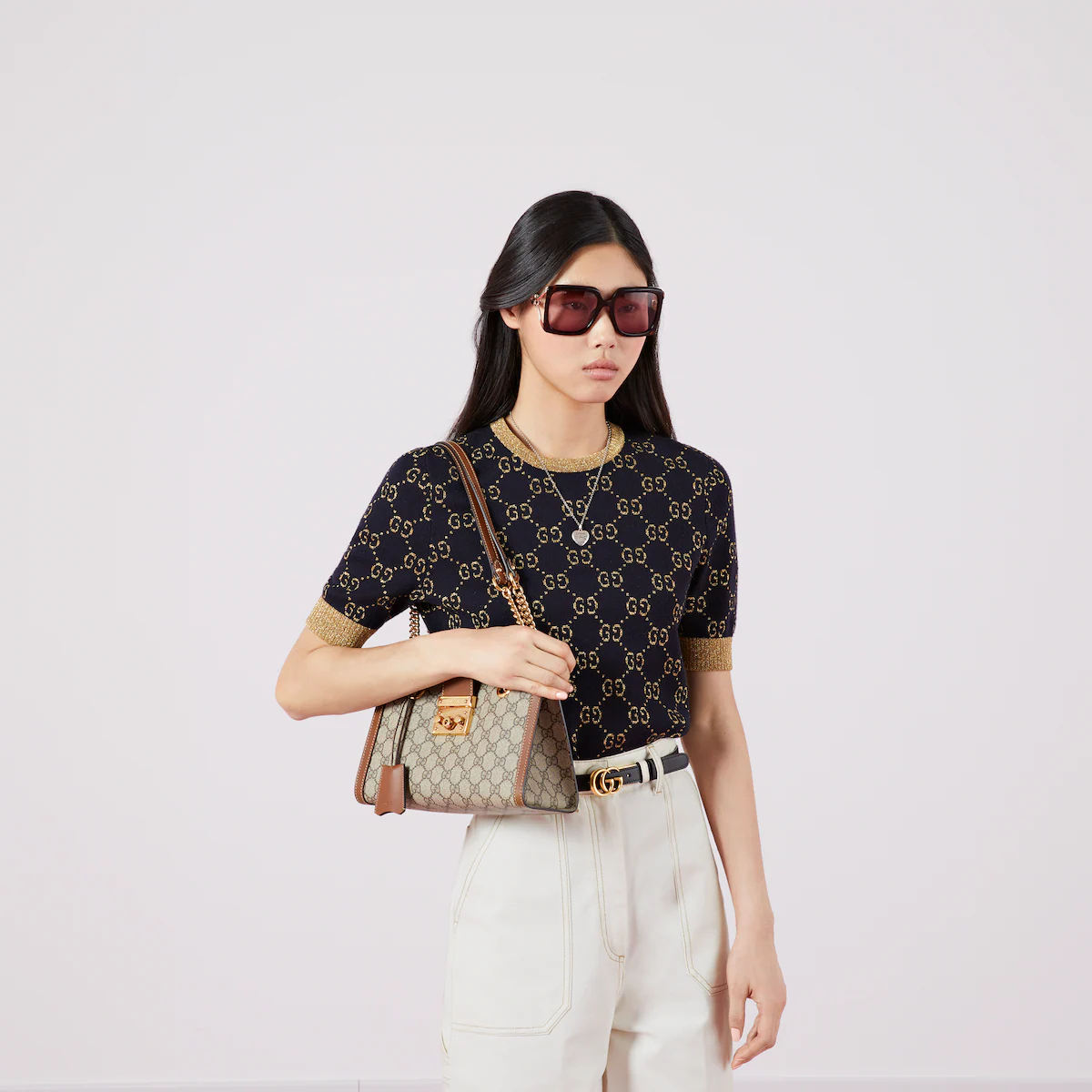 PADLOCK SMALL SHOULDER BAG