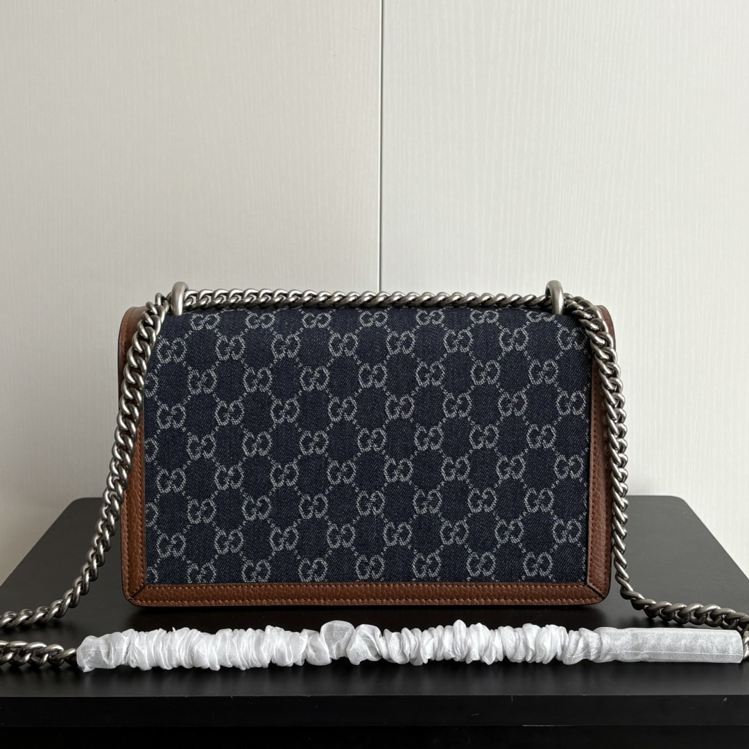 Gucci Dionysus Medium GG-Jacquard Shoulderbag - Blue/Ivory/Brown