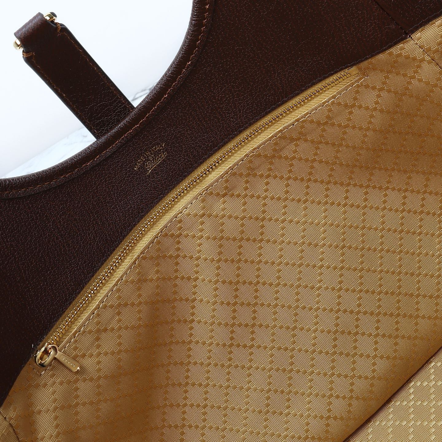 Gucci Mercato tote bag Sand and dark brown GG canvas - Bag