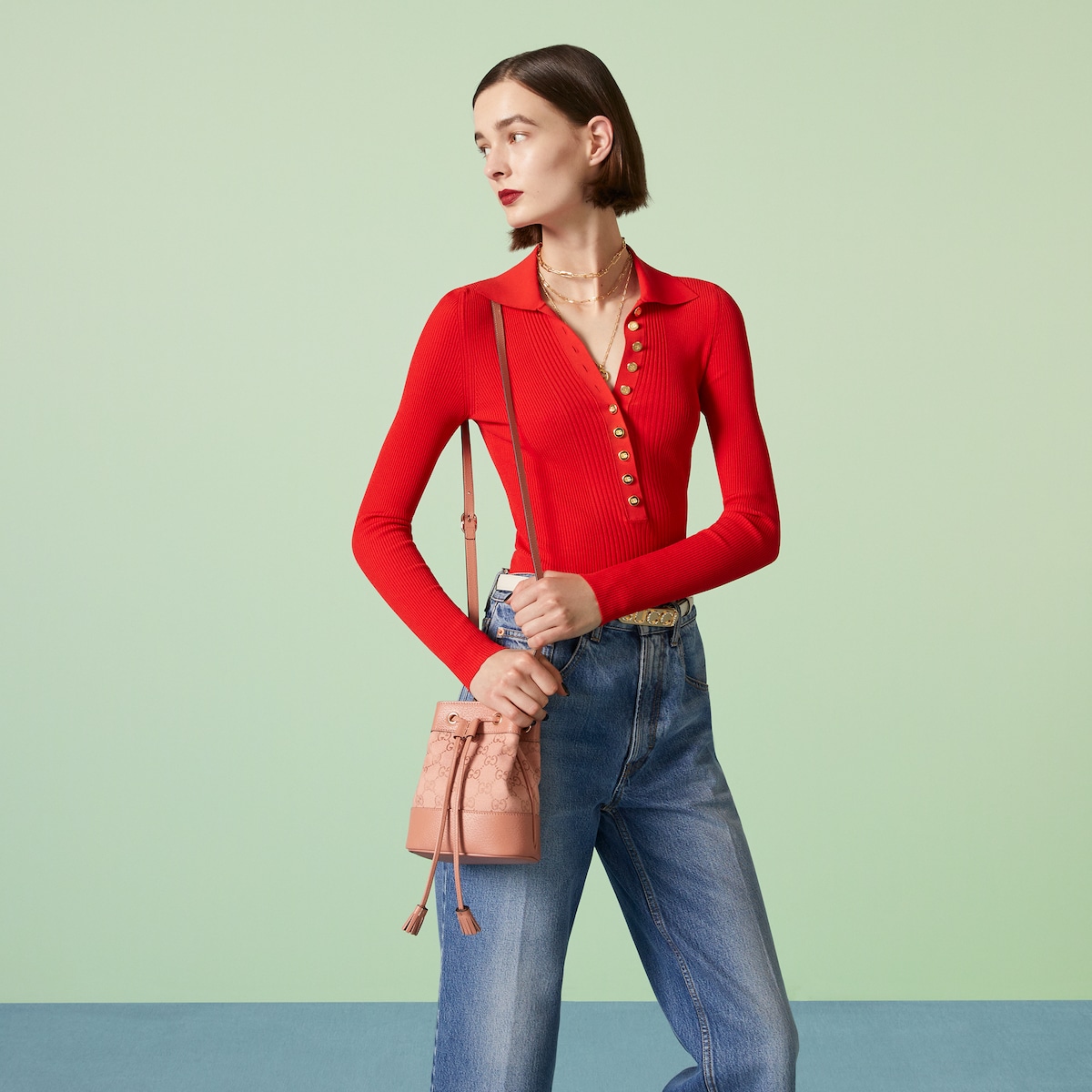 OPHIDIA MINI BUCKET BAG