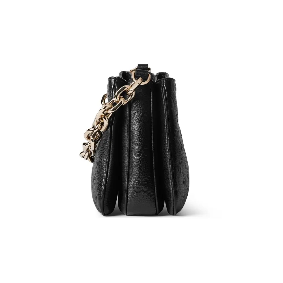 Gucci Emblem Black Grainy leather Bag