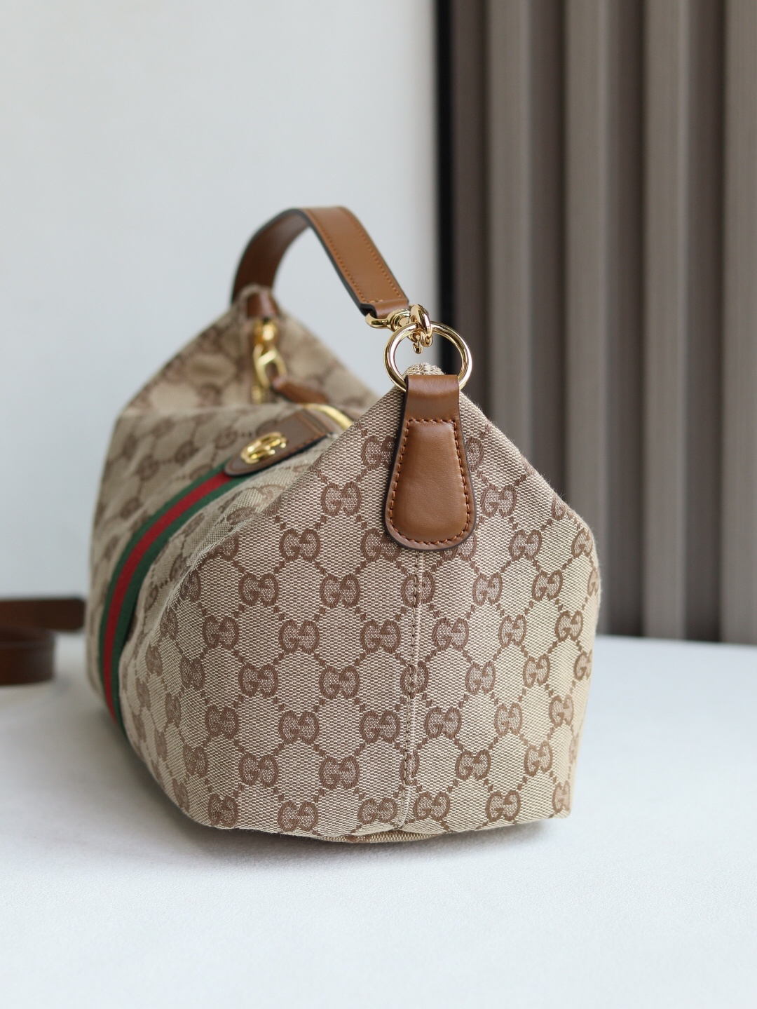Gucci Vanity Top Handle Beige and brown GG canvas - Bag