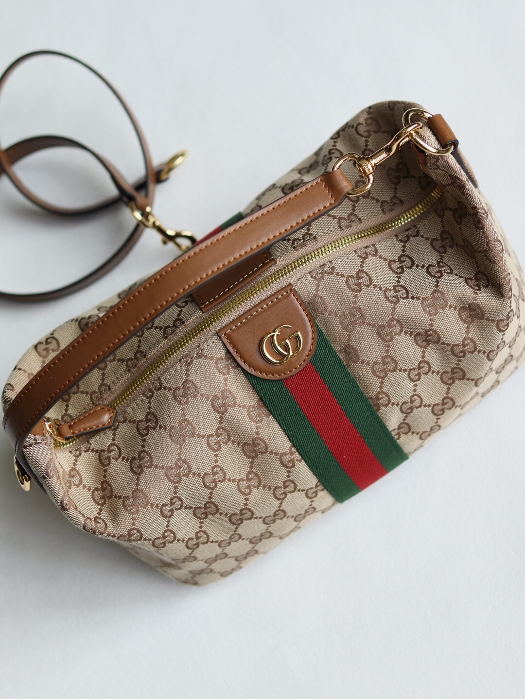 Gucci Vanity Top Handle Beige and brown GG canvas - Bag