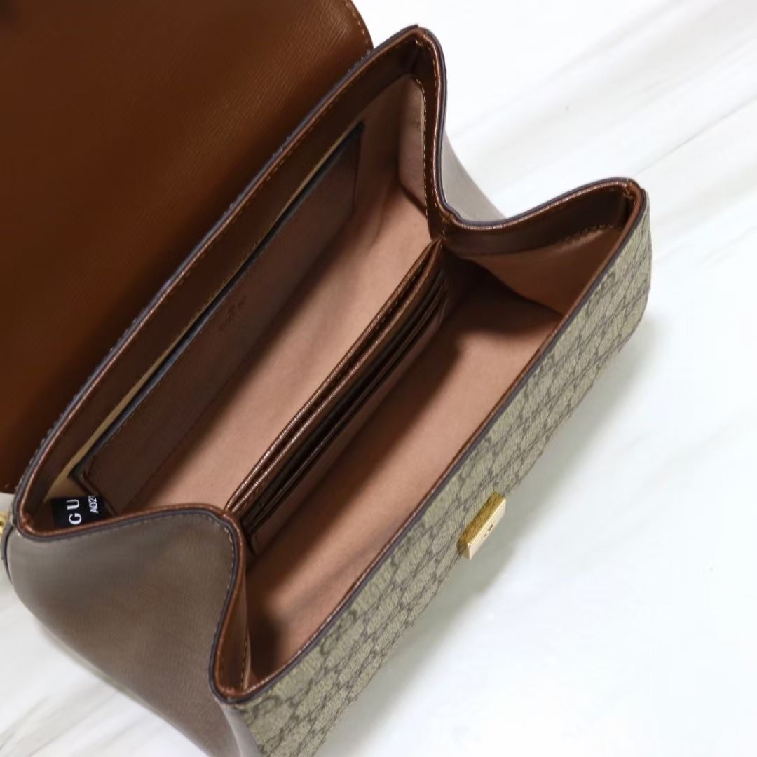 Gucci GG Supreme Horsebit 1955 Small Chain Top Handle - Bag