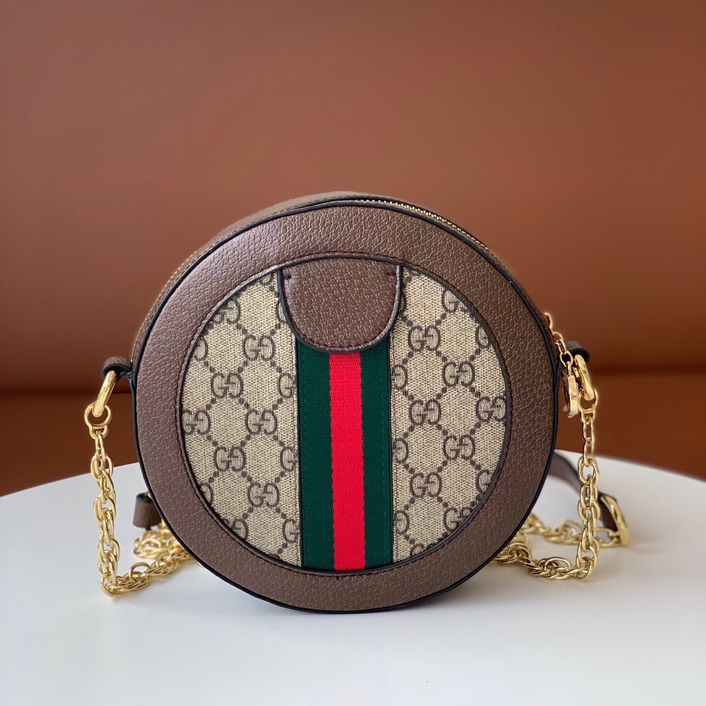 Gucci GG Ophidia Mini Round Shoulder Bag
