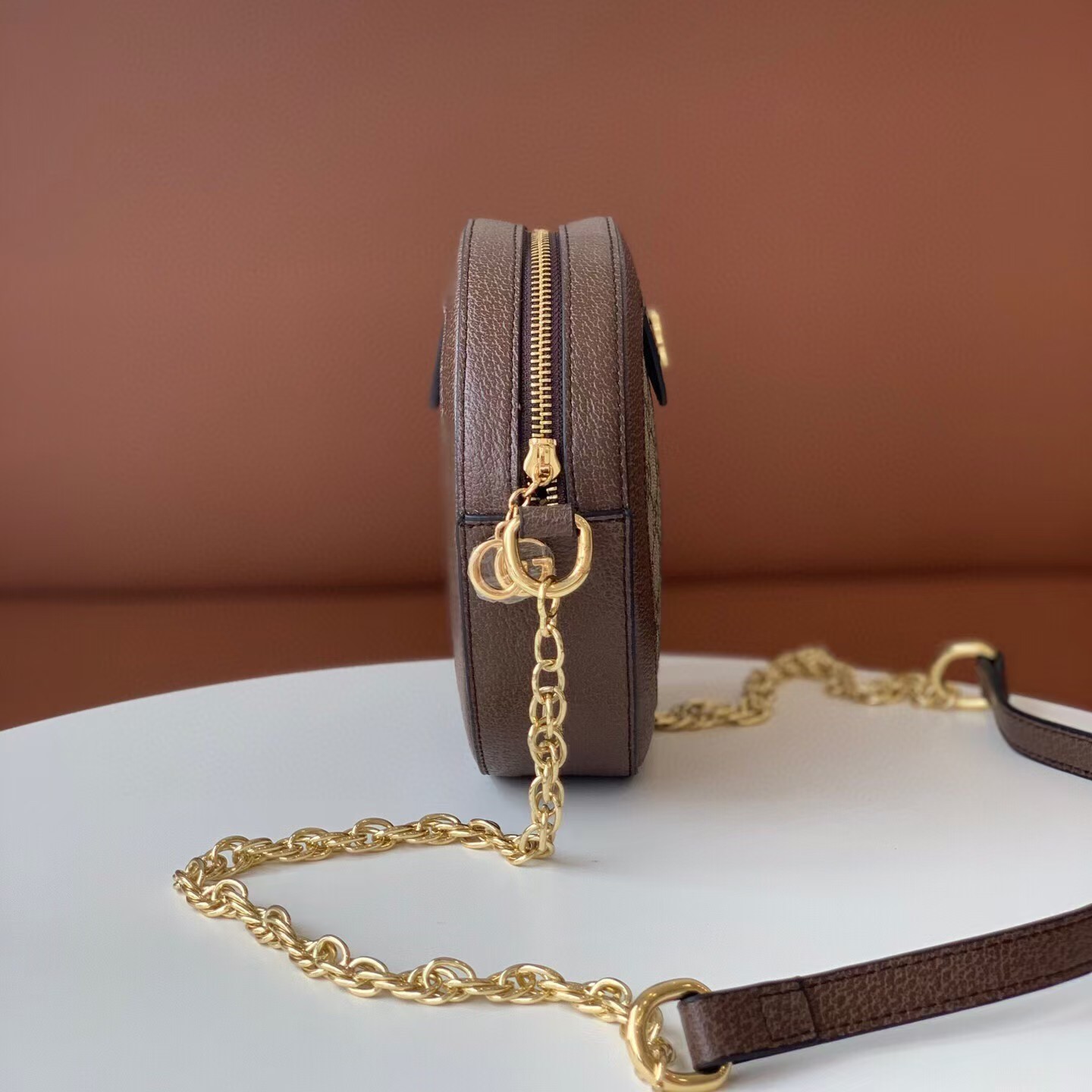 Gucci GG Ophidia Mini Round Shoulder Bag