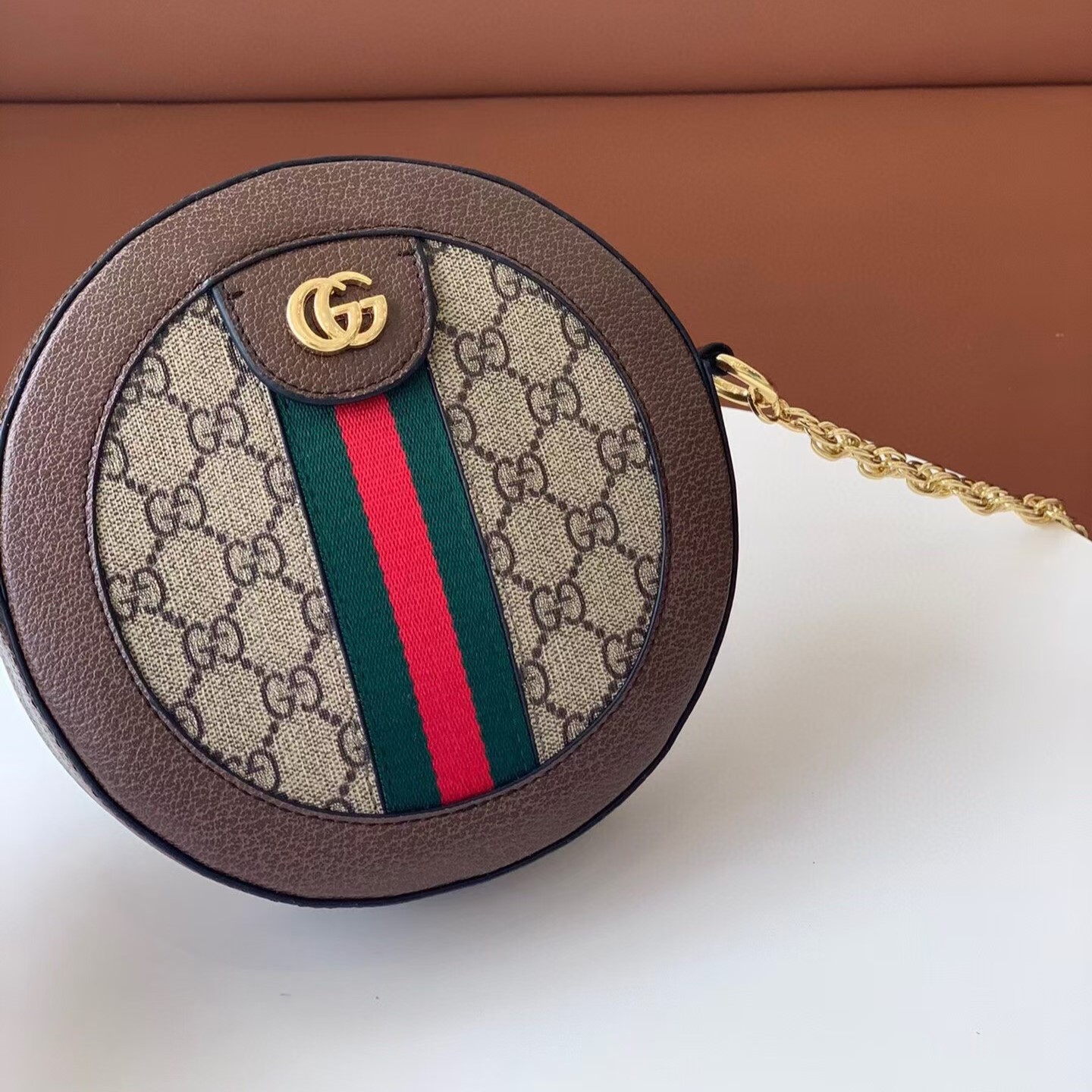 Gucci GG Ophidia Mini Round Shoulder Bag