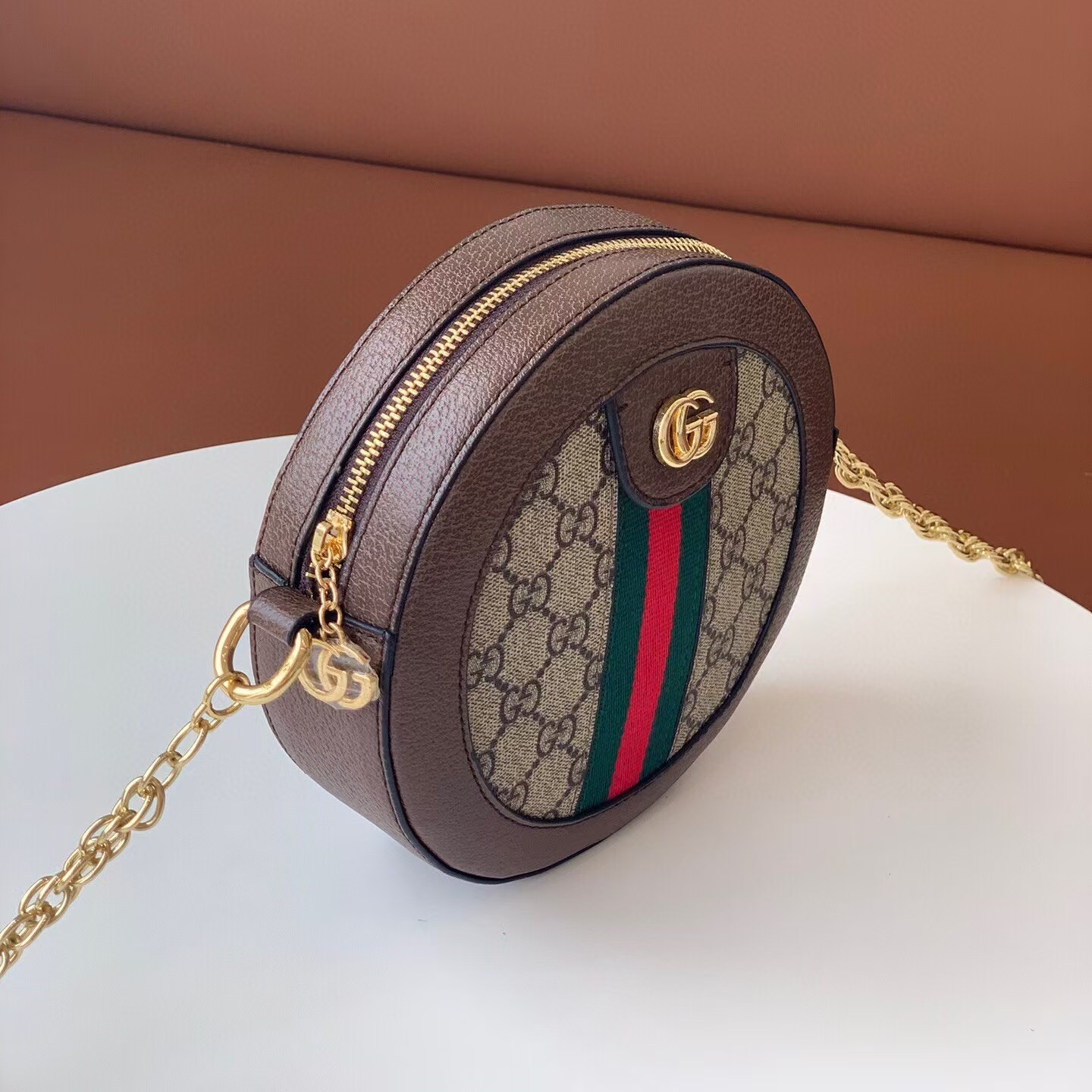 Gucci GG Ophidia Mini Round Shoulder Bag