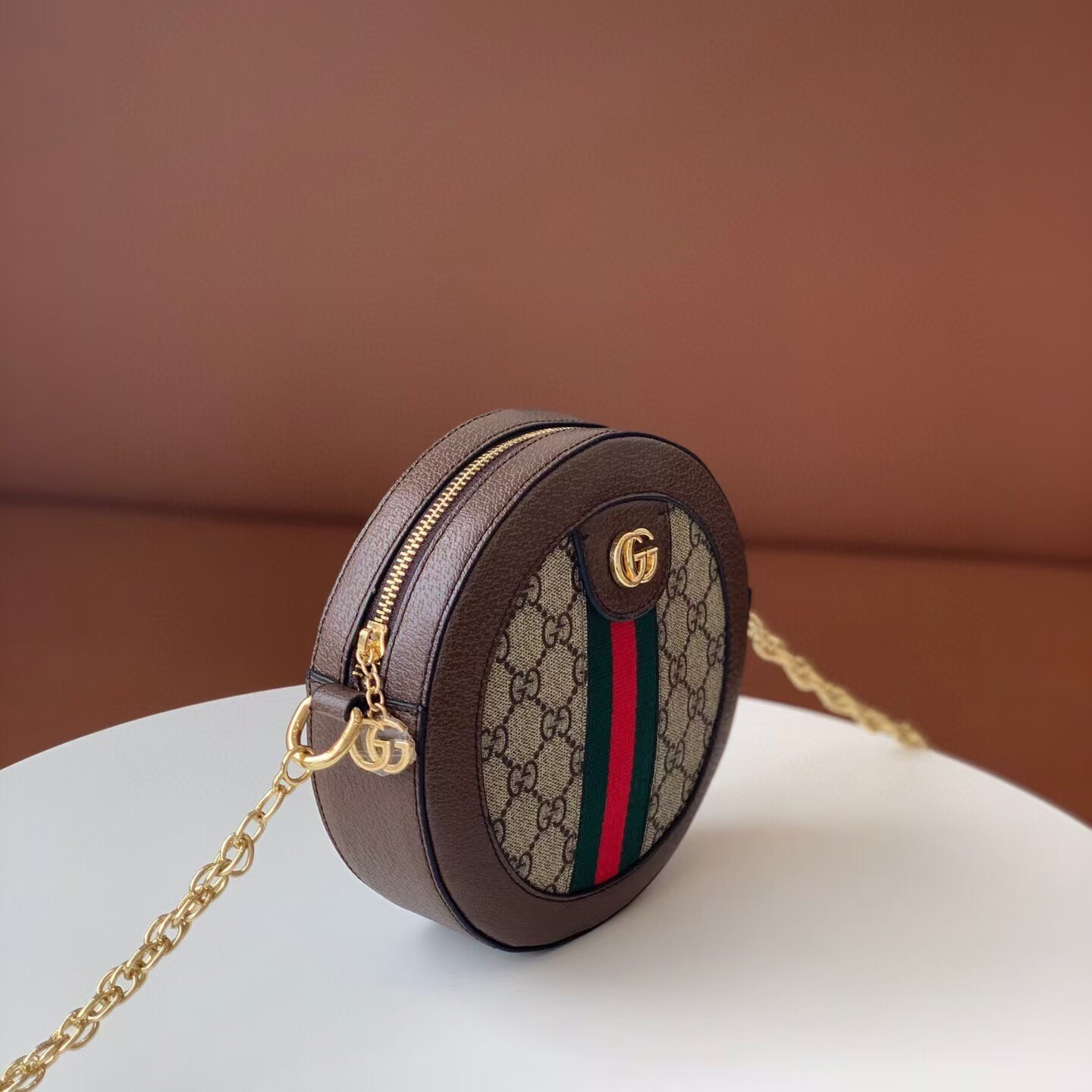 Gucci GG Ophidia Mini Round Shoulder Bag