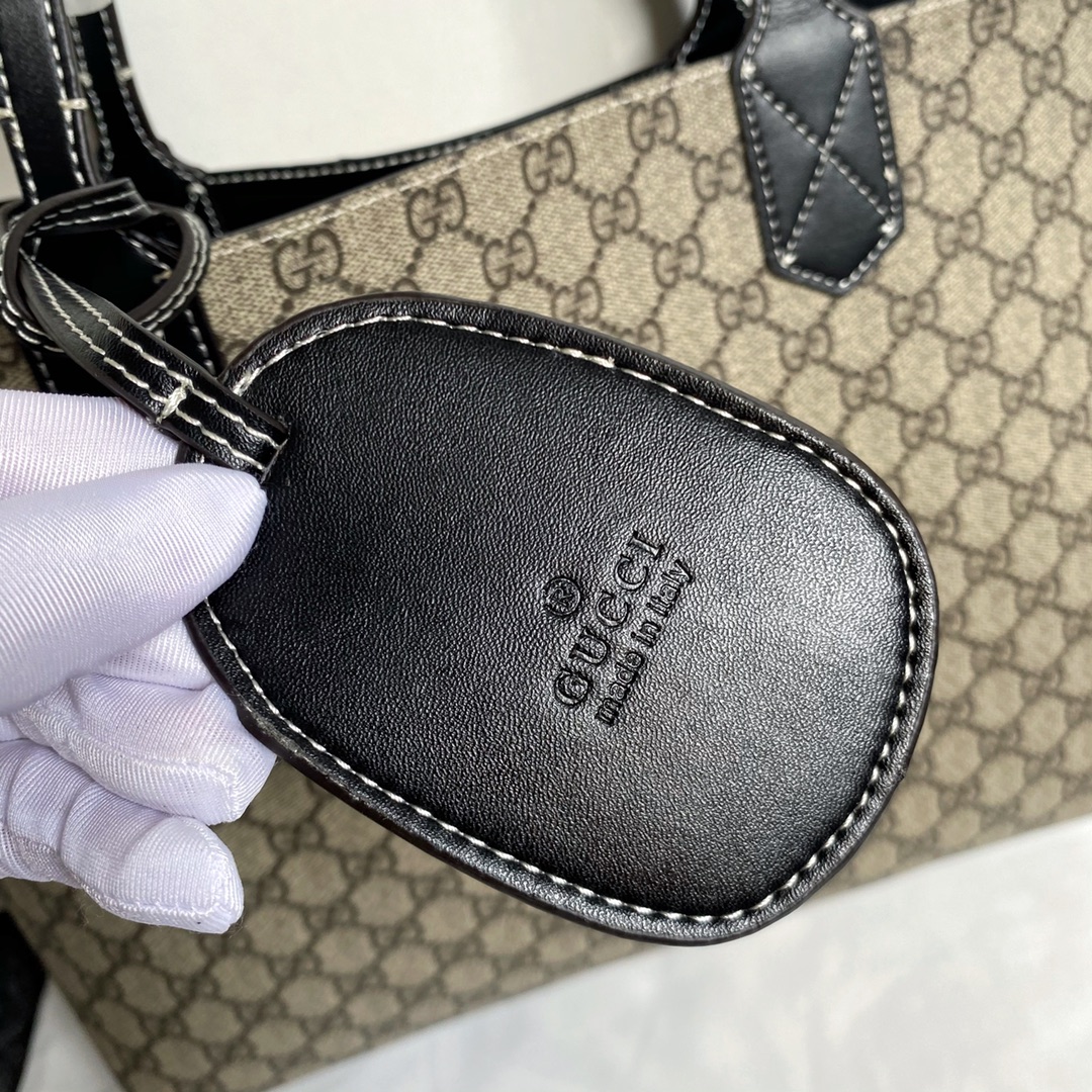 Gucci Calfskin GG Monogram Medium Reversible Tote Black - Bag