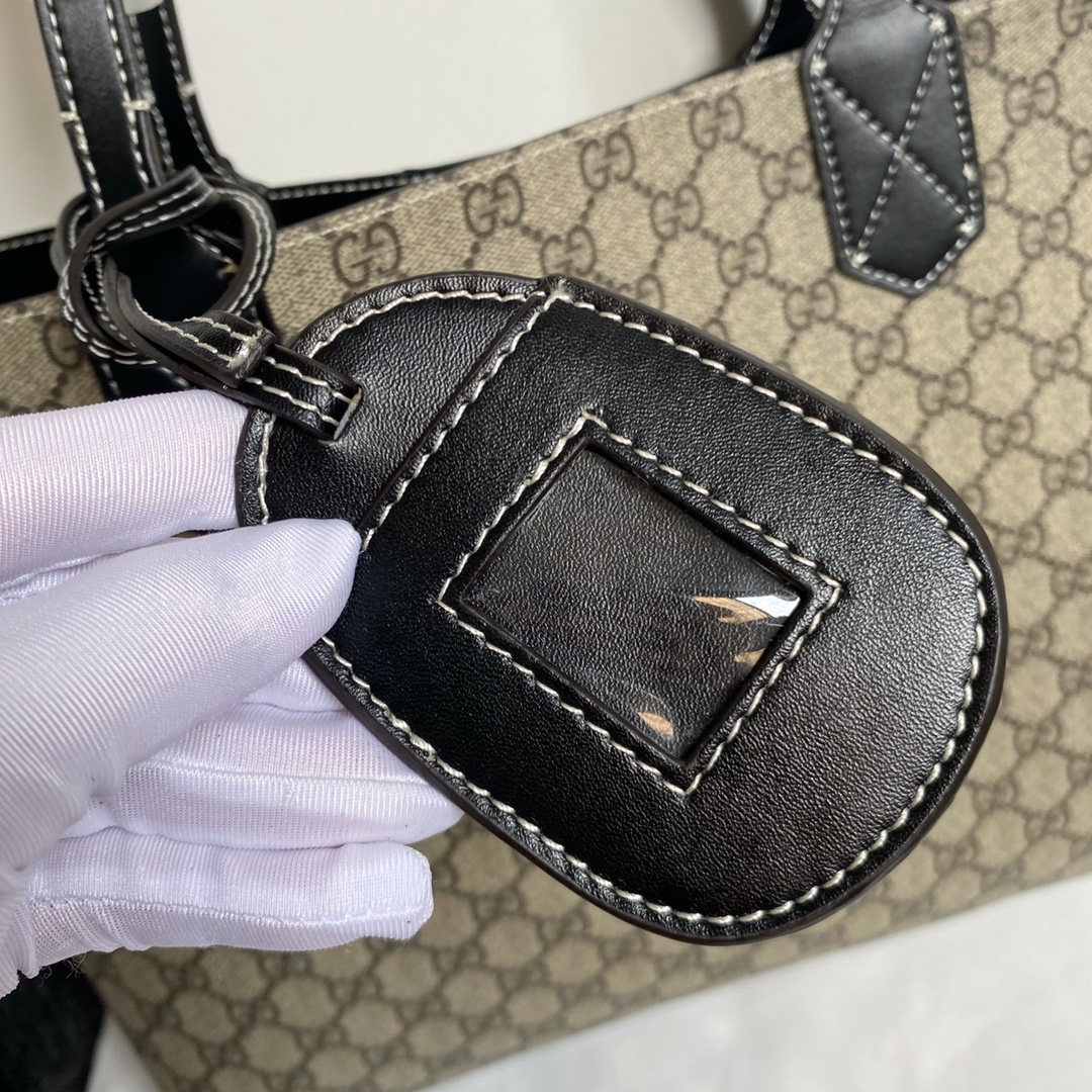 Gucci Calfskin GG Monogram Medium Reversible Tote Black - Bag