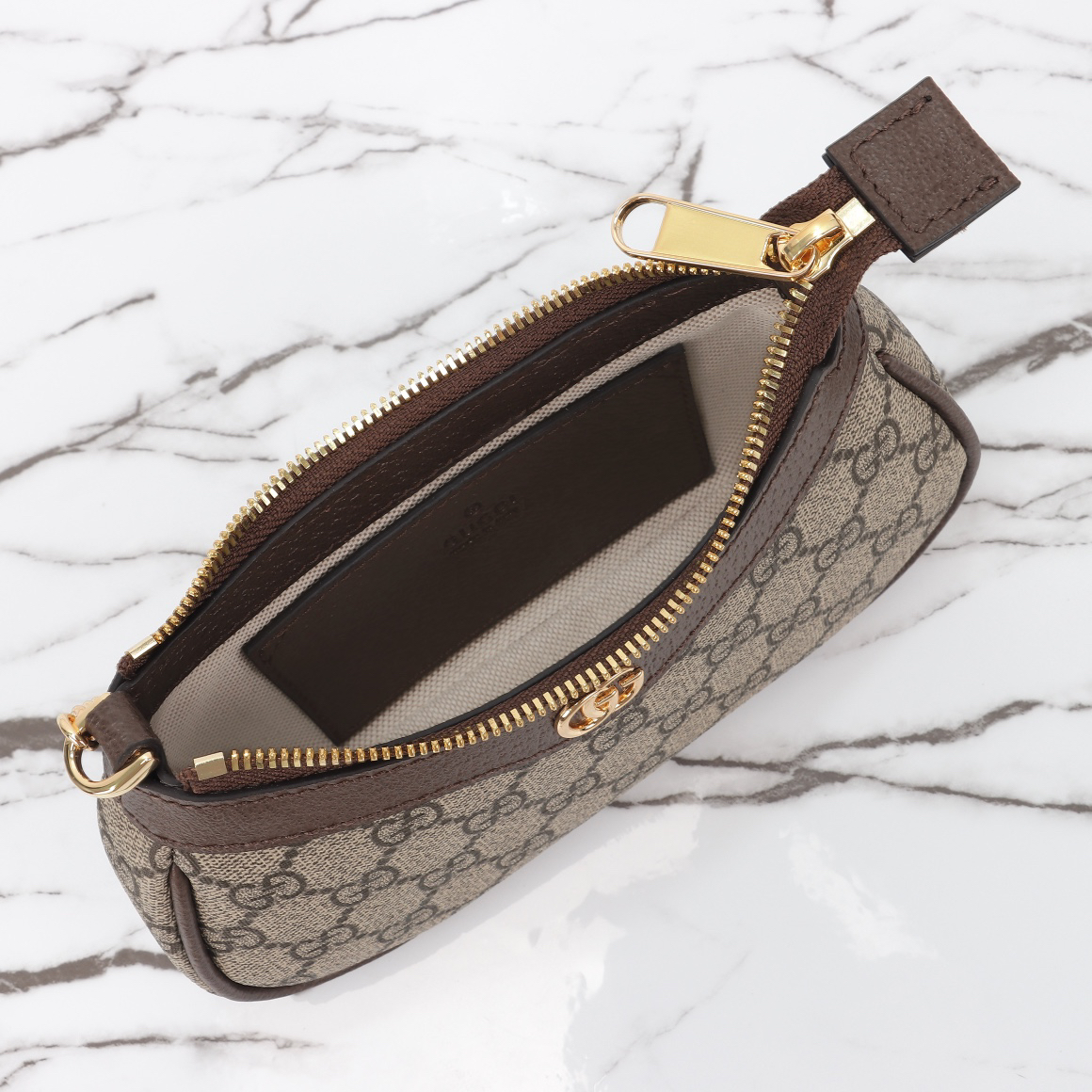 [TOP]Gucci GG Ophidia mini bag in beige and brown
