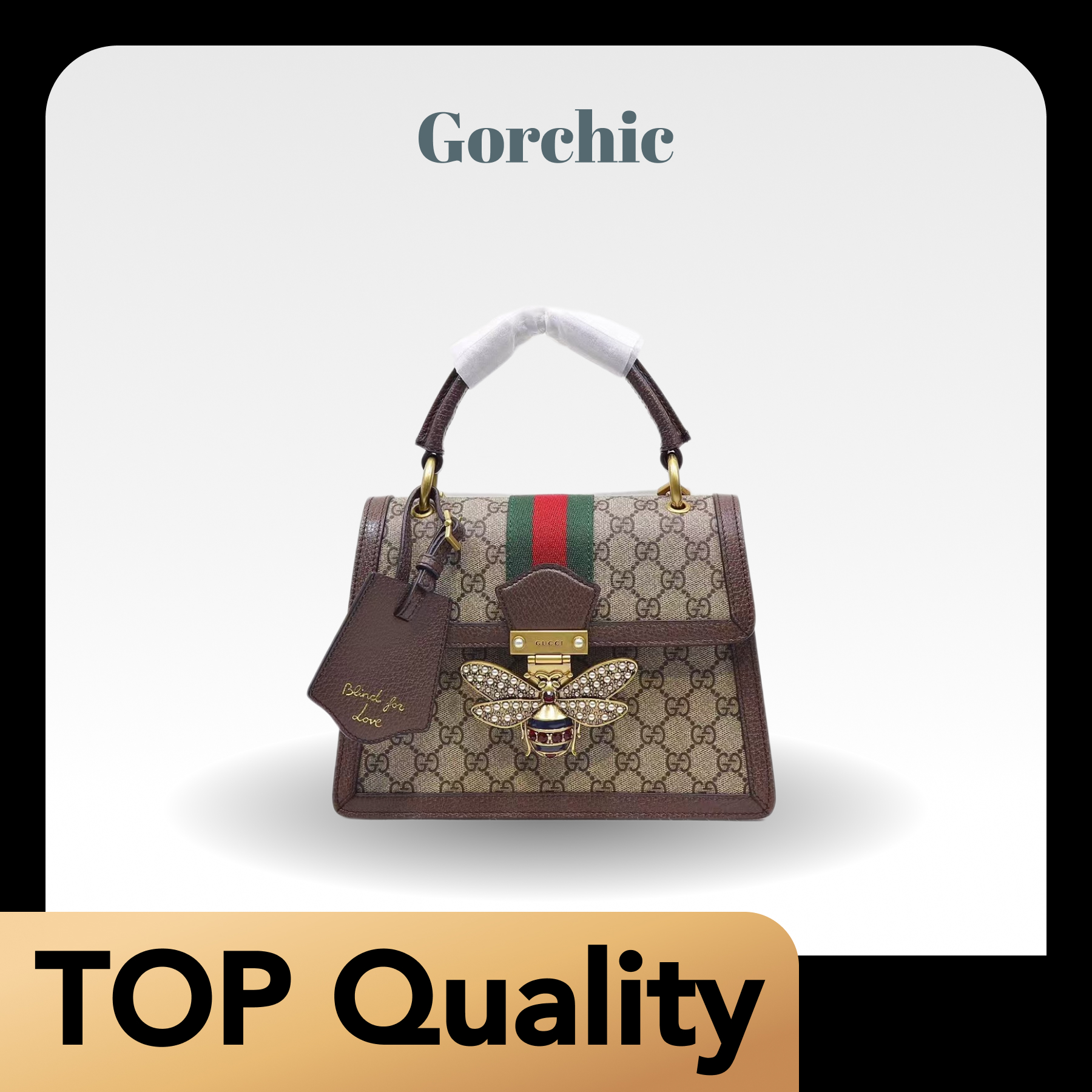 [TOP]Gucci Queen Margaret Bee Top Handle Bag