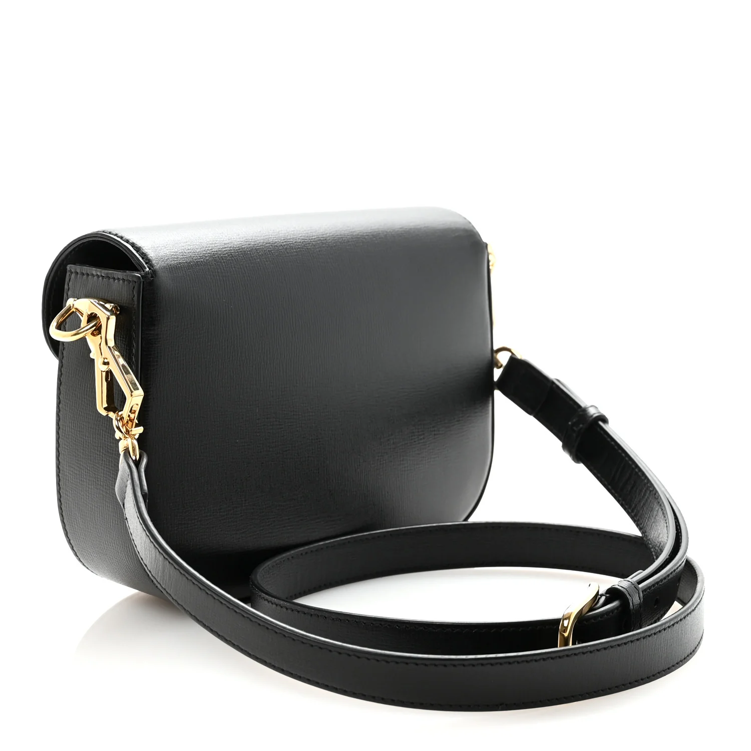 Azalea Calfskin Web Mini Horsebit 1955 Shoulder Bag Black