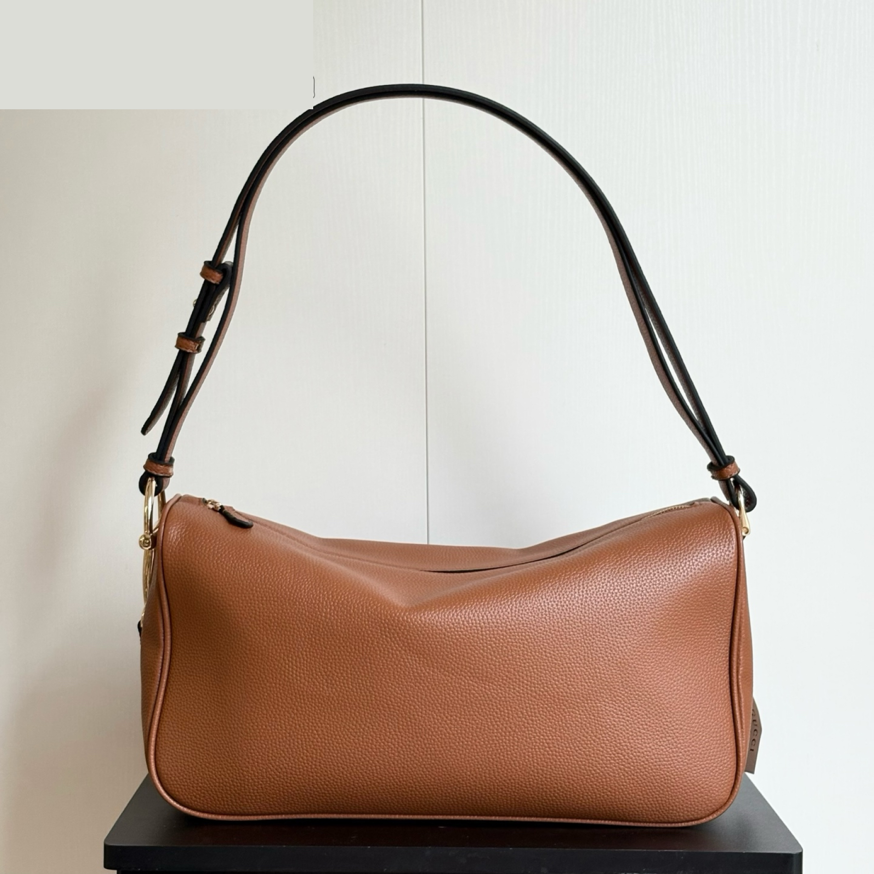 Gucci Half Horsebit Shoulder Brown soft grainy leather Bag