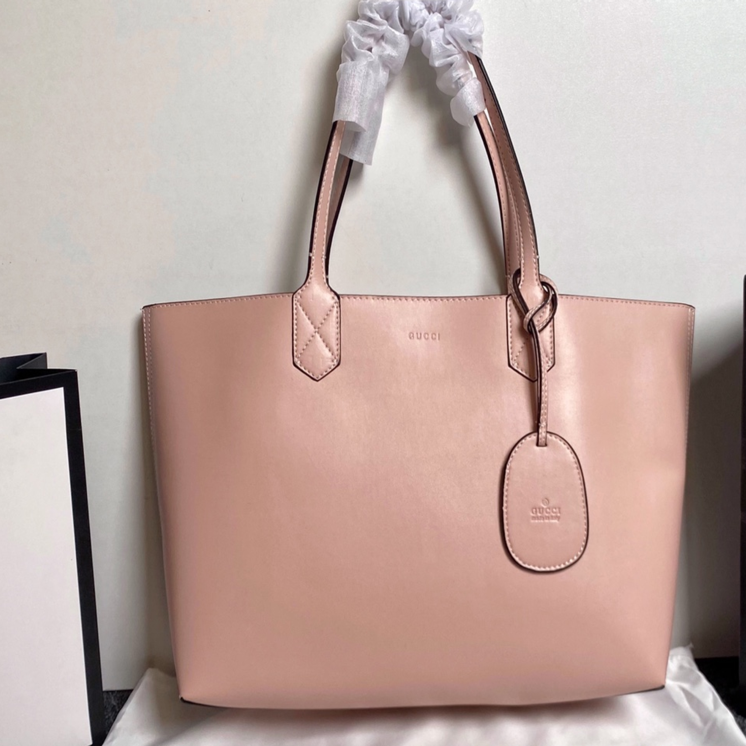 Gucci GG Monogram Medium Reversible Tote Beige Dark Cipria - Bag