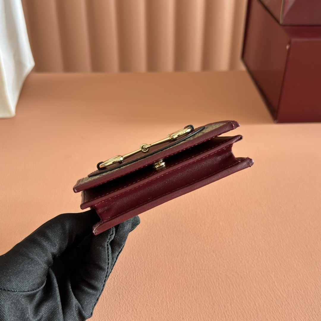 [TOP]Gucci Horsebit 1955 small wallet - Red