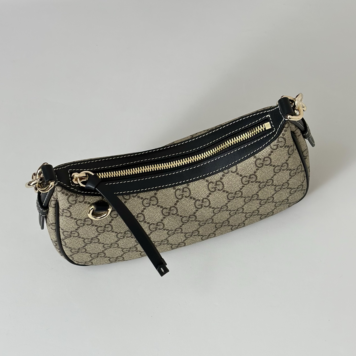 Gucci GG Emblem small shoulder bag- Black