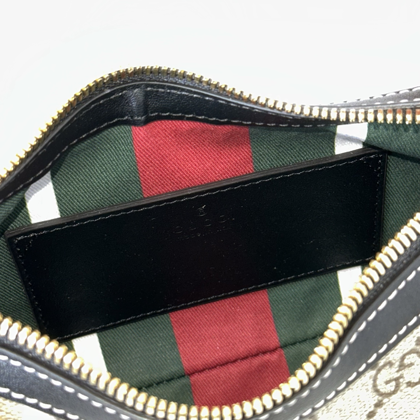 Gucci GG Emblem small shoulder bag- Black
